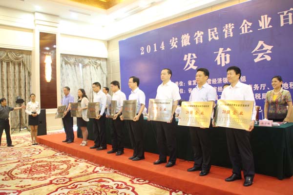 2013年度安徽省民营企业百强排序揭晓 印刷包装界三企榜上有名